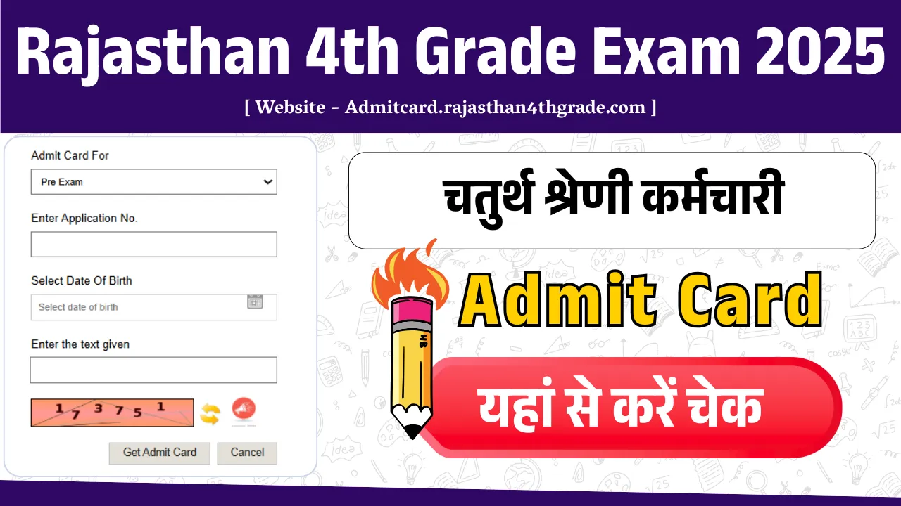 Rajasthan 4th Grade Admit Card 2025