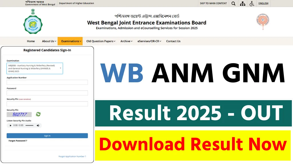 WB ANM GNM Result 2025
